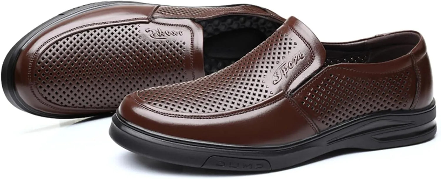 WUIWUIYU Men's Boys' Oxfords Flats Slip-on Business Formal Dress Leather Shoes Wedding Party Shoes