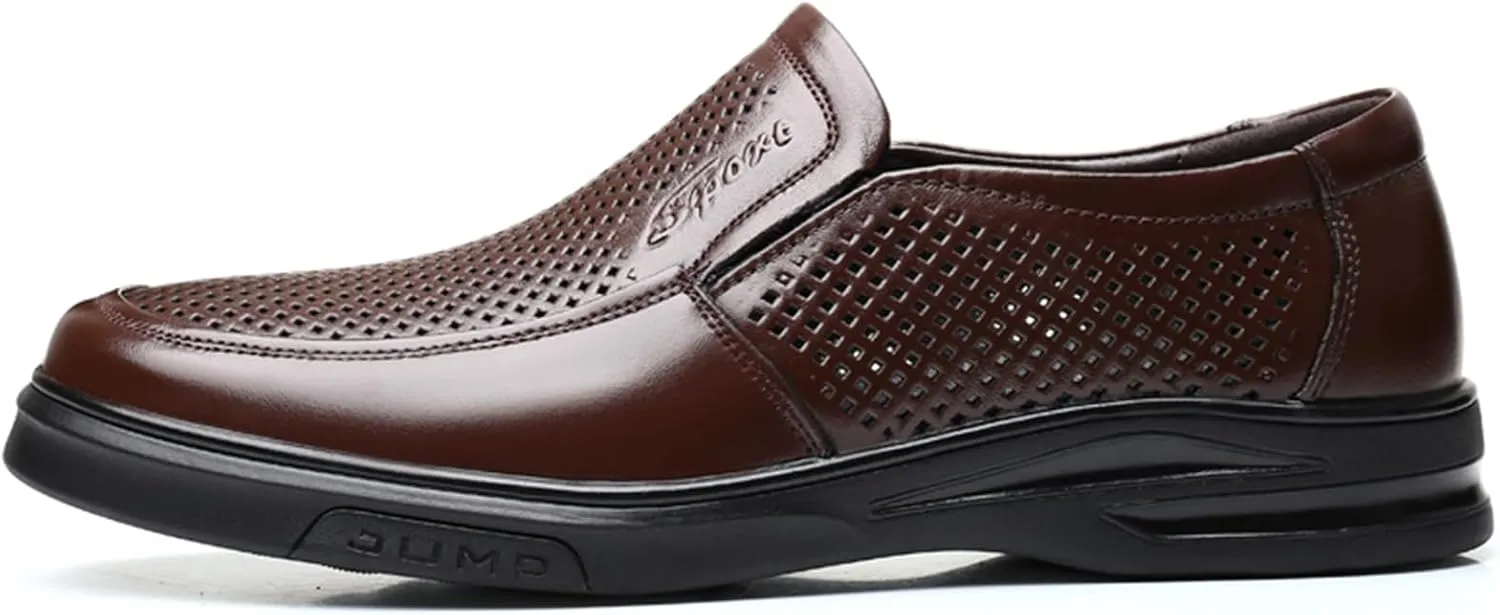 WUIWUIYU Men's Boys' Oxfords Flats Slip-on Business Formal Dress Leather Shoes Wedding Party Shoes