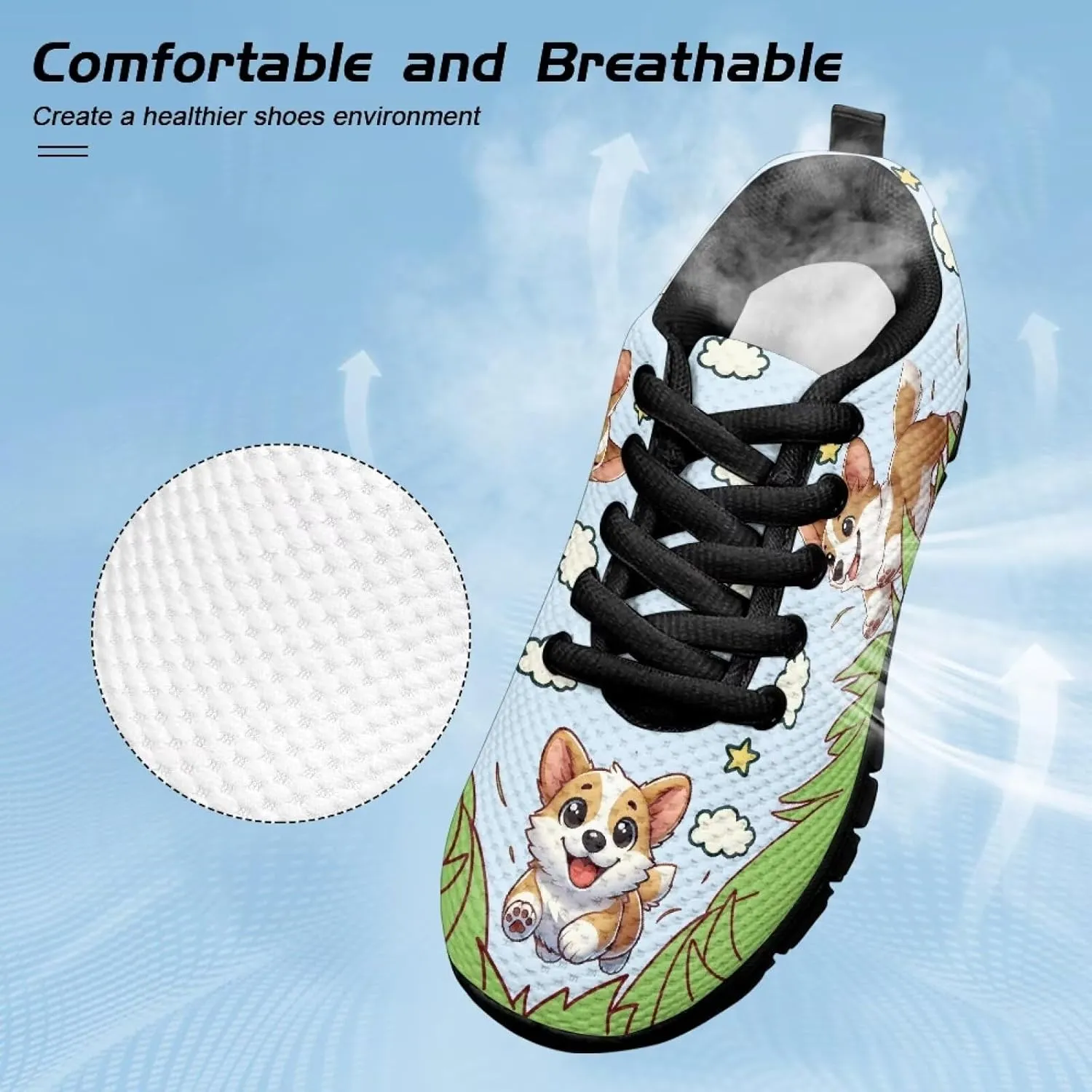 Yzaoxia Girls Tennis Shoes Athletic Running Sneakers Lace Up Mesh Sport Shoes School Gym Outdoor Footwear Size 11-Size 5