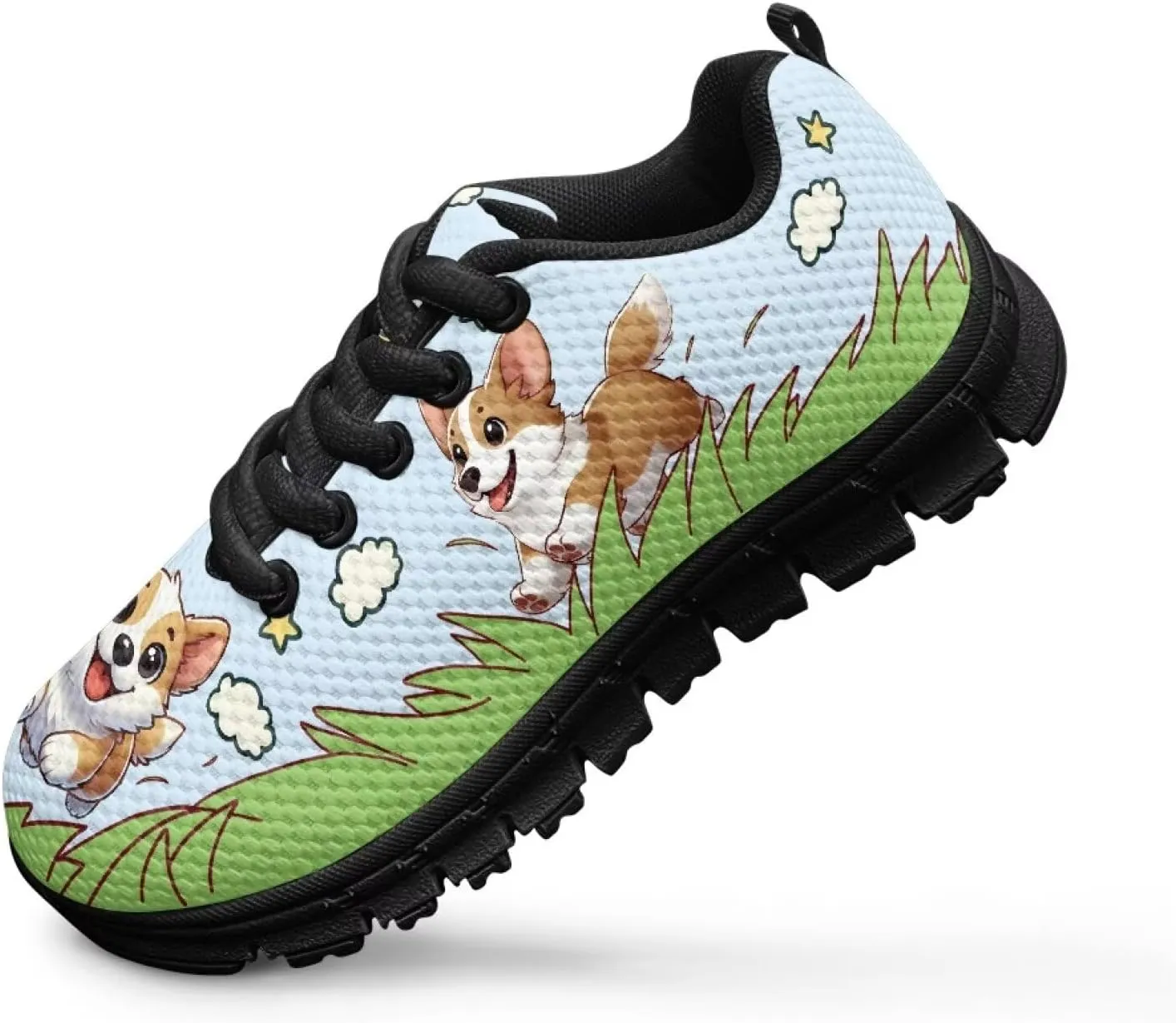 Yzaoxia Girls Tennis Shoes Athletic Running Sneakers Lace Up Mesh Sport Shoes School Gym Outdoor Footwear Size 11-Size 5